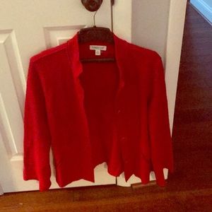 Coldwater Creek Red wool/rayon blend blazer
